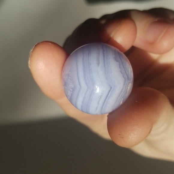Blue Lage Agate Sphere - Picture 1 of 8